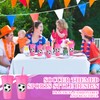 Domensi 12 Pcs Sport Soccer Plastic Cups with Lid and