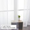 Lecloud Short Sheer Curtains 54 Inches Length 2 Panels, Light