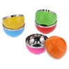 6Pcs set Color Stainless Steel Bowl Heat Insulation Salad Noodles