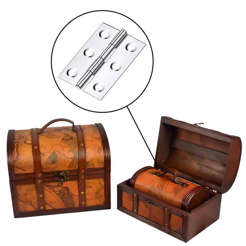 20Pcs 2 Inch Stainless Steel Folding Hings for Wooden Box