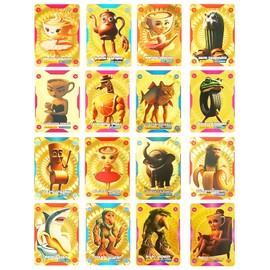 Azsailbot 56 PCS Italian Brainrot Gold Cards, Combo Tralalero Tralala Tung Tung Tung Sahur Brainrot Meme Gold Foil Cards, No Duplicates for Meme Lovers