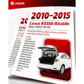 IAQWE 6756 Rear Hatch Struts for Lexus RX350 RX450h 2010 2011 2012 2013 2014 2015 Power Liftgate, C96756 Trunk Lift Support Gas Shocks Fits Base, F Sport & Sportdesign Sport Utility 4-Door, 2 Pcs