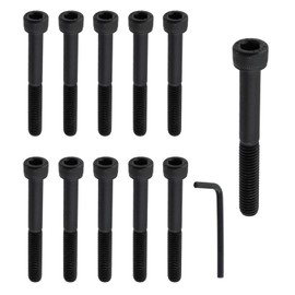 UTALIND 10 Pcs M6x50mm Machine Thread Bolt Assortment with Hex Spanner, Socket Head Cap Screws for Replacement Use Furniture Engine
