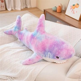 champracer Plush Toy Whale Shark, Kids Soft Shark Toy Large Shark Plush Cushion Soft Plush Toy Hug Pillow Animal Cushion Decoration Doll Gift Birthday Gift (30 cm, Purple)