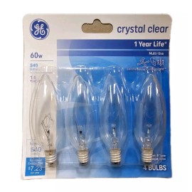 GE Reveal Light Bulb Soft White 60 W 455 Lumen E12 Candelabra Base 8 Bulbs