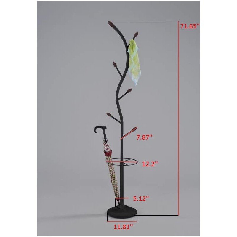 Kings Brand Furniture - Kubin Metal 6-Hook Coat & Hat