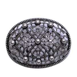 LANGHONG - Broche vikingo nórdico para mujer, joyería de talismán, regalo para hombres (ZQAS), 70X50, Metal, Sin gemas.