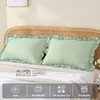 LINENOVA Ruffled Pillow Cases Set of 2 - European Size