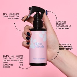 SASSY SCENTS Clean Refresh- Odour Eliminating Room & Fabric Spray- Clean Cotton, A Burst Of Bergamot, Coconut Milk and Vanilla - Strong & Long Lasting Fragrance, Vegan Friendly – 150ml