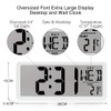 TXL Large Digital Wall Clock - 14.17" Oversized Temp Day