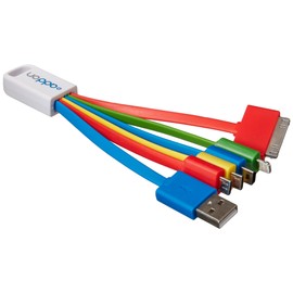 Add-On Computer 8cm 5-in-1 USB 2.0 (A) to 30-Pin, Micro-USB & USB-Mini5B Charger (USB5IN1CHARGER)