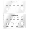 2 Pcs Bead Measuring Ruler Bead Sizer Chart Size Chart