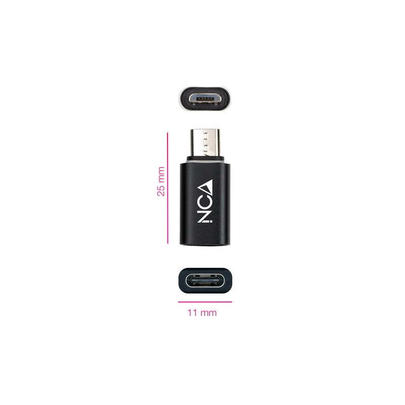 NANOCABLE 10.02.0014 – Micro USB to USB-C Adapter, Micro B