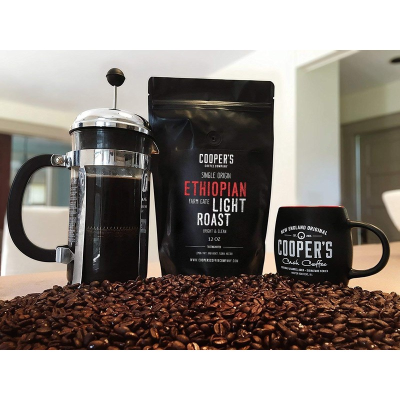Ethiopian Bold Light Roast Coffee, Gourmet Single-Origin Coffee Beans from