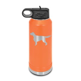 Gordon Setter Laser Engraved Water Bottle Customizable Polar Camel Stainless Steel with Straw - Dog Canine pet Orange 32 oz