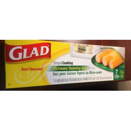 Glad Simply Cooking Microwave Steaming Bags 7 X-LARGE ,Discontinued New in Box