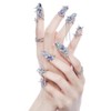 10Pcs Finger Tip Nail Rings for Women, Adjustable Opening Nail
