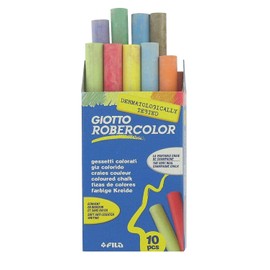 Giotto Robercolor 538900 White Chalk 10 Chalks 10 Packs