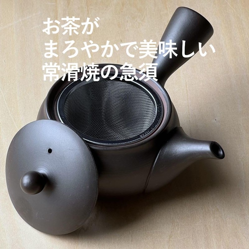 Landscape.com Tokoname Ware Teapot, Kagami (Black, 11.8 fl oz (320