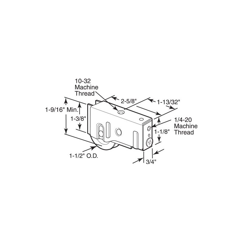 Prime-Line D 1860 Keller Sliding Glass Door Roller Assembly (Single