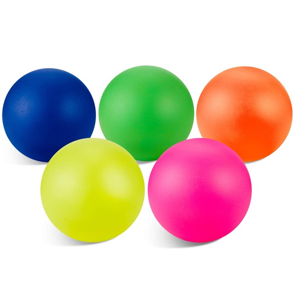 Sumind 5 x Replacement Beach Balls for Beach Paddle Replacement Balls for Outdoor Activities, Assorted Colours High Visibility