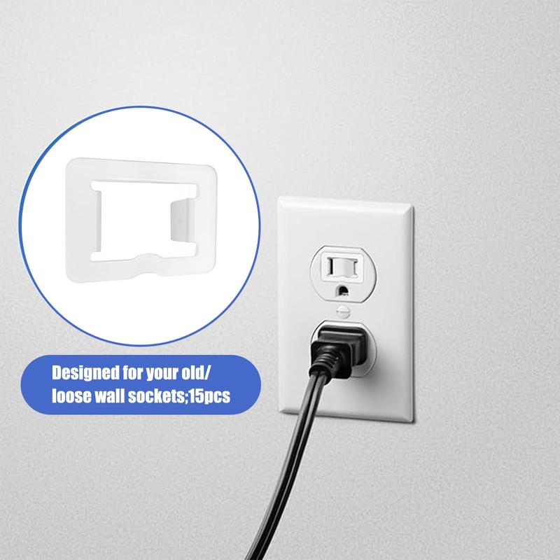 15-Pack Loose Outlet Fix Plugs - Wall Socket Fixer Jacks