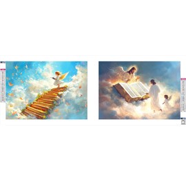 Bimkole Large Diamond Art Kits for Adults House, Full Drill 5D DIY Rhinestone Embroidery Set Paint with Diamonds Art Landscape by Number Kits Cross Stitch Home Wall Craft Decoration 31.5x11.81 Inch