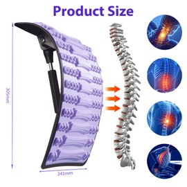 LUPATDY Neck and Back Stretcher Cushion Device Neuleben Back Cushion Back Saver - Purple