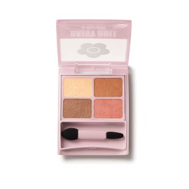 DAISY DOLL by MARY QUANT Eye Color Palette BR-02 Loved Warm Brown 0.2 oz (5.1 g), Sheer Color, Gradient, High Brightness Glitter Blend, Eye Shadow
