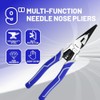 9" Multi Needle Nose Pliers - with Wire Strippers Function,