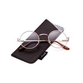 Quality Unisex Retro Round Reading Glasses Spring Hinge Stainless Steel Frame Metal Round Reading Glasses