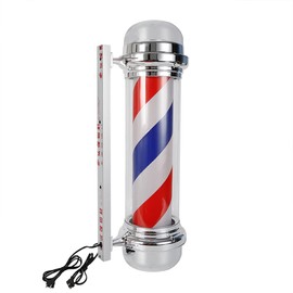 Silencear 28" Barber Pole LED Light, Rotating Barber Shop Pole Stripes Rotating Light Red/White/Blue Light LED Strip for Hair Salon Barber Shop, Save Energy