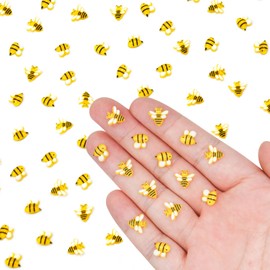 200PCS Micro Resin Bee Decor Dollhouse Tiny Bee Decorations for Party Mini Resin Animals for Garden Micro Landscaping Bee Party Decorations