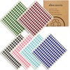 Kaufibre 6 Pack Swedish Dish Cloths for Kitchen,Reusable Checkered Dish