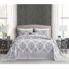HZ & HY Oversized King Bedspread, Jacquard Matelasse Damask Pattern