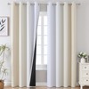 VEHEDE Gradient Blackout Curtains 84 Inch Long Drop for Living