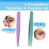 CVNRCLP 6-Piece Eyebrow Tweezers Set - Precision Tweezers for Eyebrow