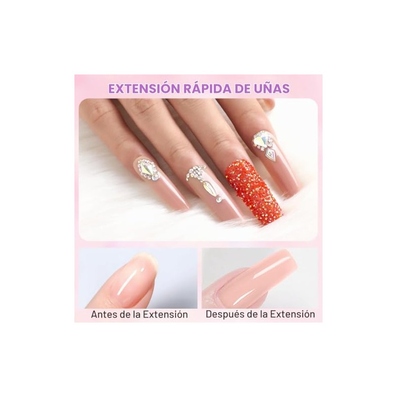 MAKARTT Juego de Gel Constructor para Extensiones de Uñas Poly