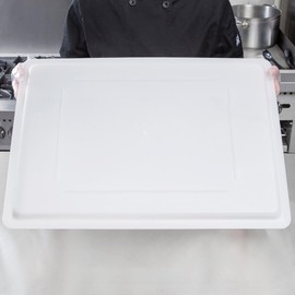 Soro Essentials- 18"x 26" Polypropylene Food Storage Box Container Lid White Color- Fits 5, 8.5, 12.5, 17 and 21.5 Gallon Food Storage Stackable Design for Organization for Bar Restaurant