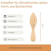 Hofmeistger Wood Products Juicer for Citrus Fruits Pointed Design Beech