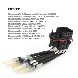 Ensamblaje del Inyector de Combustible FJ503 6 Cilindros Vortec Spider Reemplazo del Ensamblaje del Inyector de Combustible para Camioneta Pickup GMC 4.3L Car Series 1996-2002