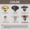Fransiton Bathroom Sink Stopper, 1.1-1.77 Inch Basin Pop Up Black