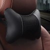 Unbranded 2PCS Car Neck Pillow PU Leather Headrest Neck Support