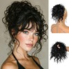 Updo Messy Ponytail Hair Piece with Elastic Rubber Band