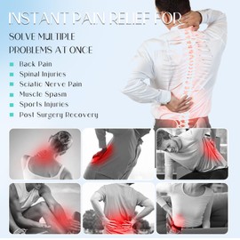 UNCN Ice Pack for Back, 4in 1 Ice Pack for Injuries, Joint Pain, Muscle Soreness, Gel Ice Pack with Adjustable Strap and Washable Cover