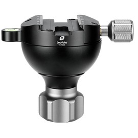 LEOFOTO YB-75SK 75mm Leveling Half Ball Adapter & Arca/RRS Compatible Clamp w Bubble Level for Bowl Tripod Short Handle Low Profile
