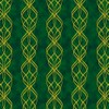 Christmas Stripe, Light Green, Metallic Gold Intertwining Stripes, Dark Green,