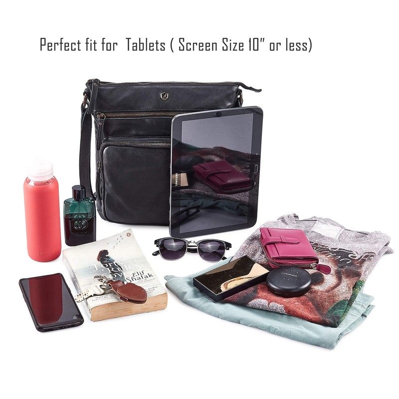 Cochoa Women's Vintage Genuine Leather Large Shoulder Bag Leather Handbag,