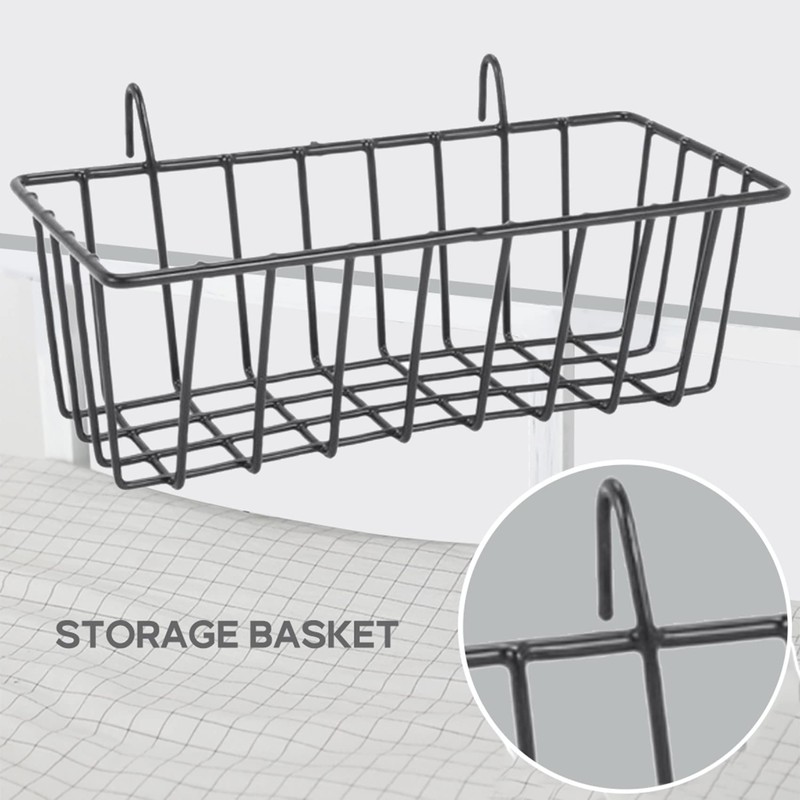 Oiiwowi 2 Pack Wall Grid Panel Hanging Wire Basket,Grid Wall