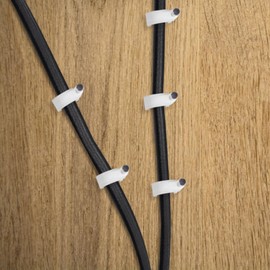 Miratic Cable Holder Wall - High-Quality Cable Attachment Wall Ideal as Cable Holder and Cable Clips for Organised and Clean Cable Management Set of 100 (Diameter 4 mm)